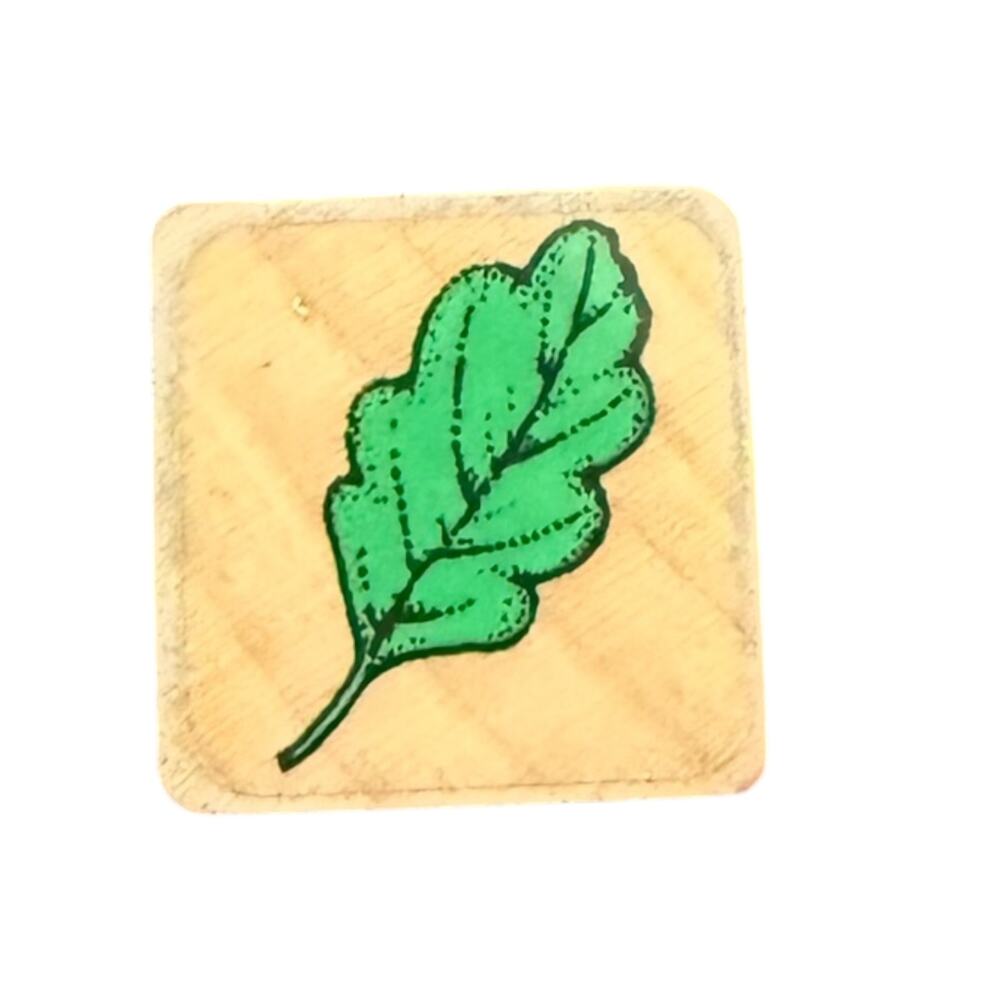 Simple Single Leaf Unbranded Rubber Stamp